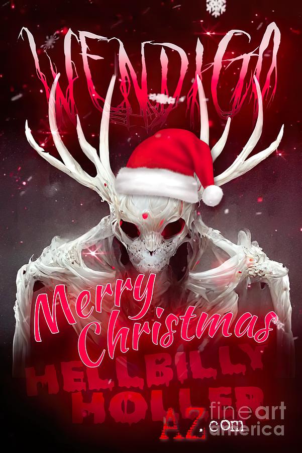 Hellbilly Holler Wendigo 2 Christmas Painting by Michaela Nastasia