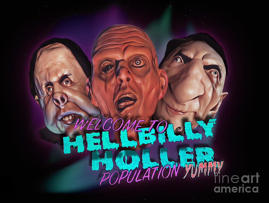 HellbillyHoller-heads-logo Digital Art by Michaela Nastasia
