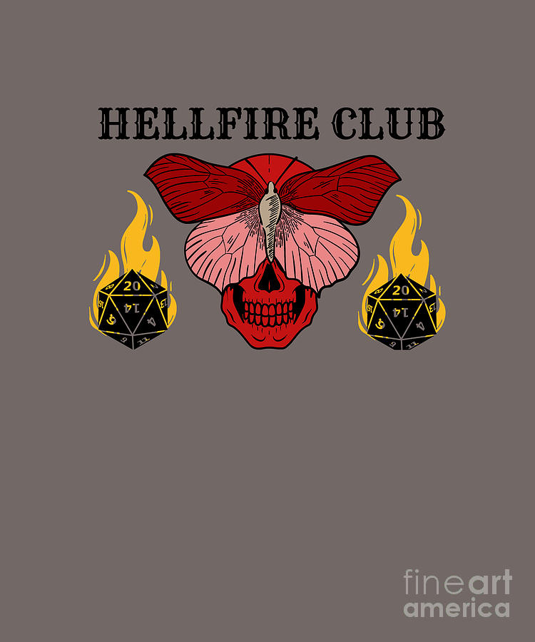 HELLFIRE CLUB red skullbutterfly Digital Art by Deriyah Vasquez | Pixels