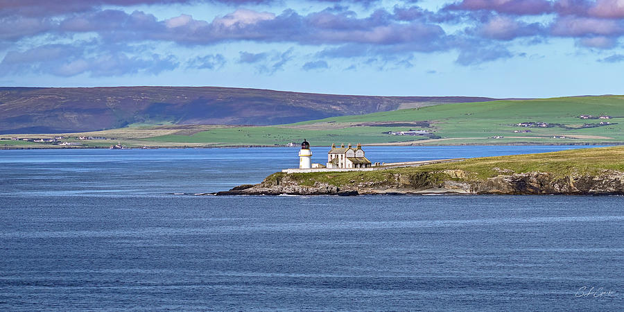 Helliar Holm Lighthouse In Scotland Photograph by Steven Sparks