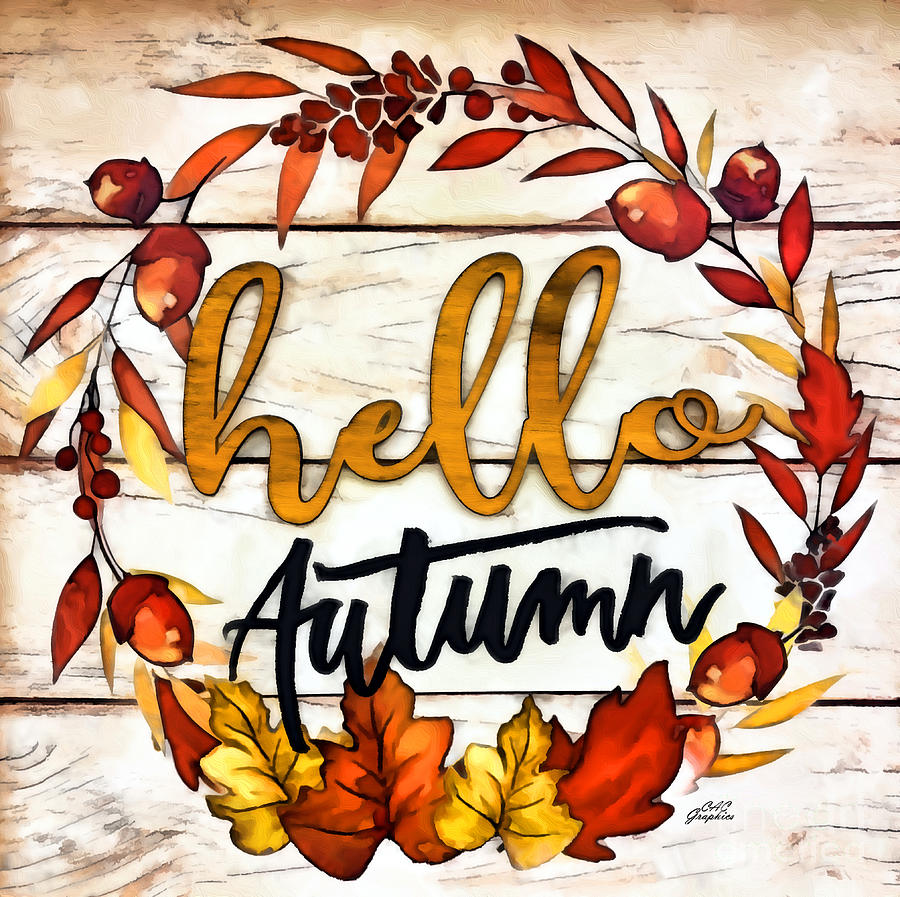 Hello Autumn Digital Art by CAC Graphics