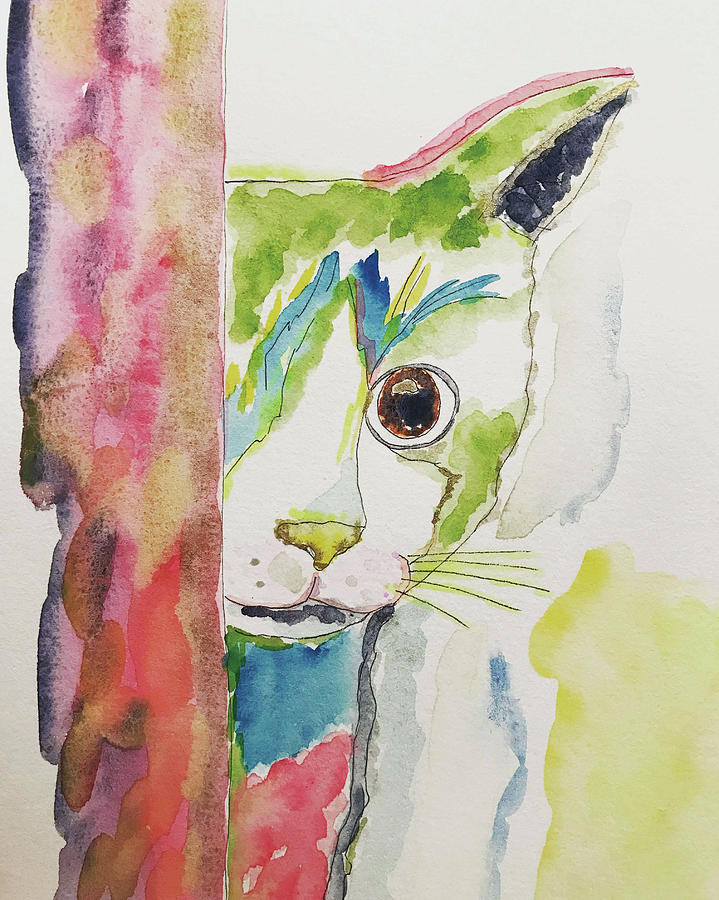 Cat Painting - Hello cats by Hikaru Yamamoto