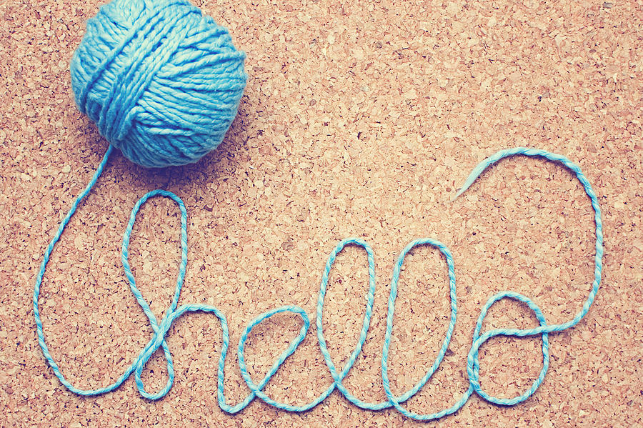 Hello done yarn thread Photograph by Lisa Gutierrez