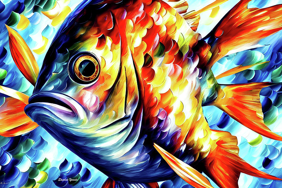 Hello Fish Digital Art by Stephen Younts