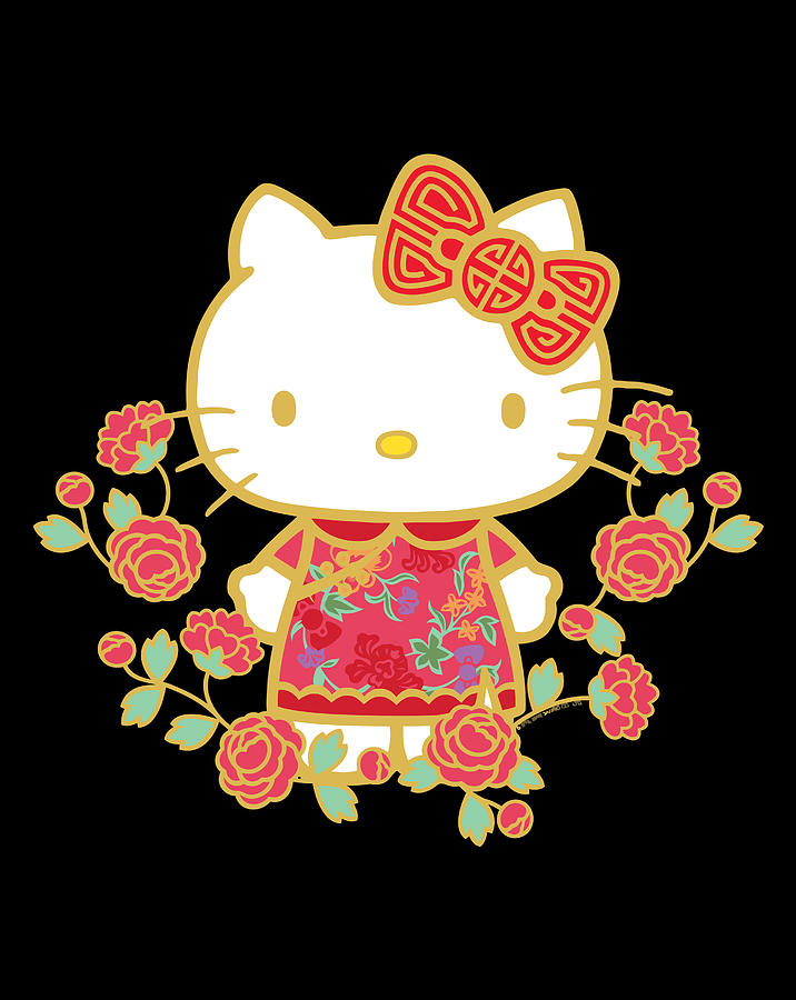 Hello Kitty Happy Lunar New Year Digital Art by Jessika Bosch