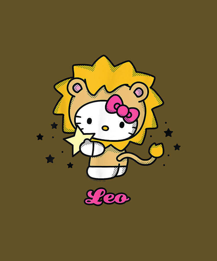 Hello Kitty Zodiac Leo Digital Art by Ras Kira