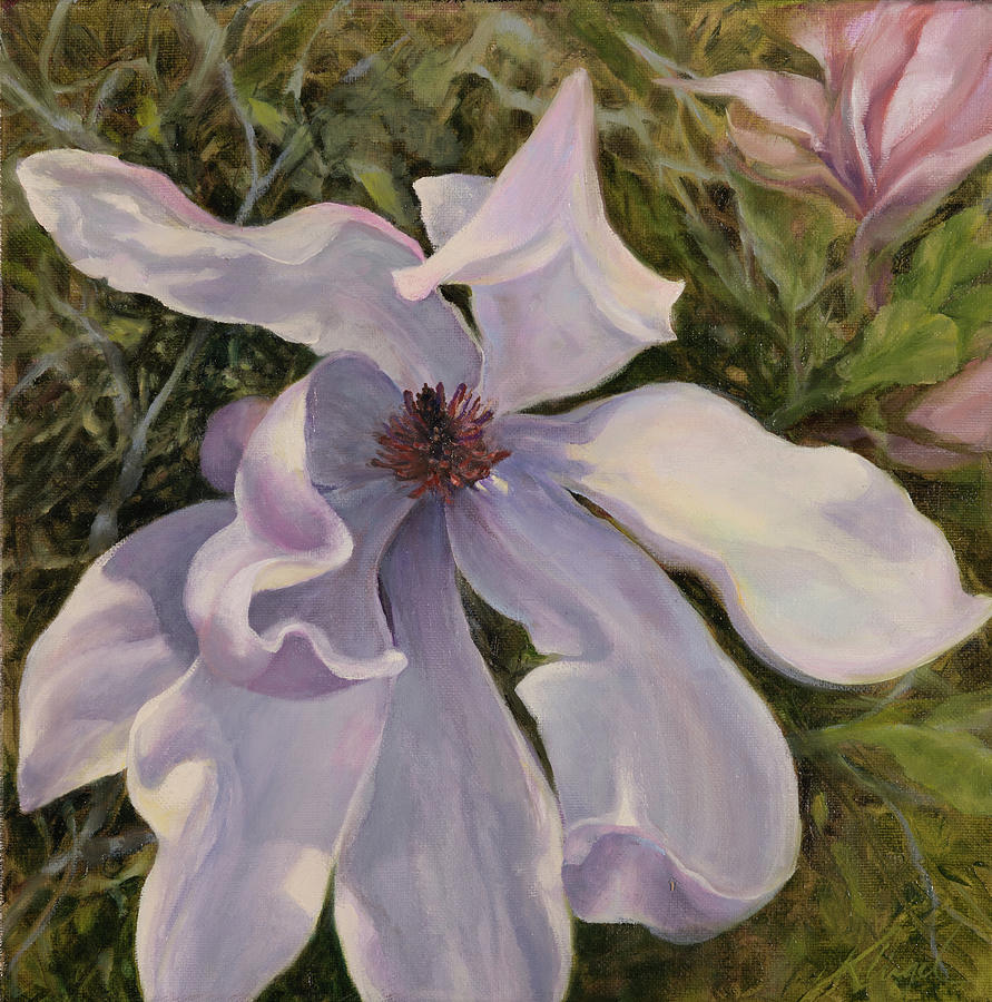 Hello, little Magnolia Painting by Carol Klingel