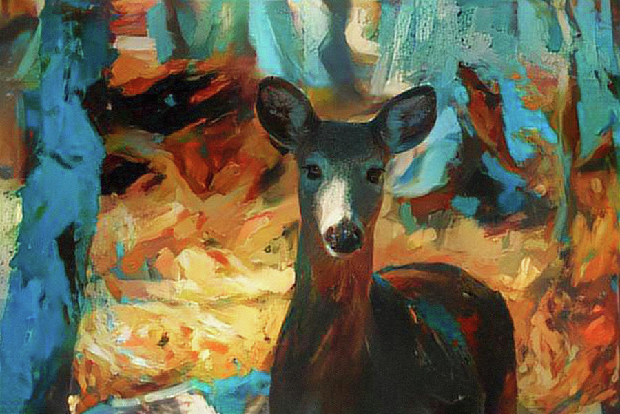 Hello My Deer  Painting by Bill Cannon