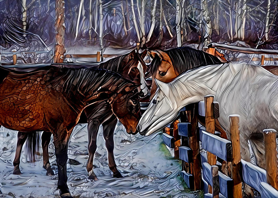 Hello New Friends 1 Digital Art by Listen To Your Horse