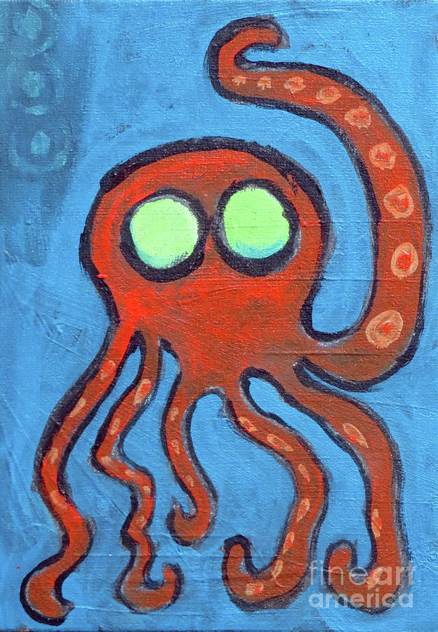 Hello Octo Painting by Eileen Arnold