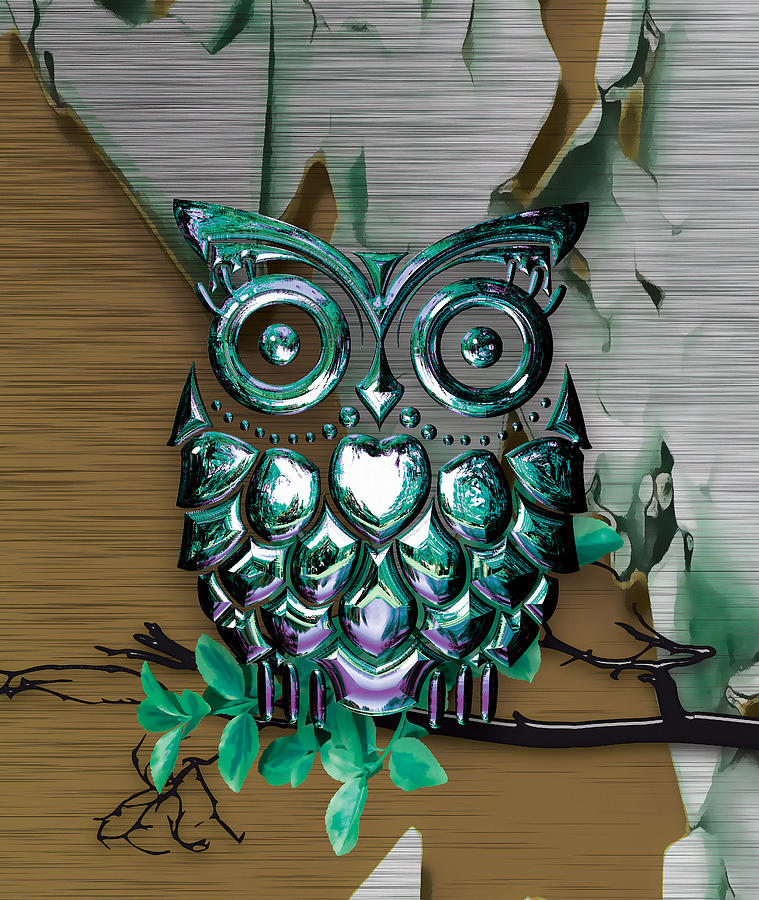 Hello Owl Mixed Media by Marvin Blaine