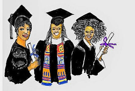 Hello Queen Illustration - THE GRADUATES Drawing by Sala Adenike
