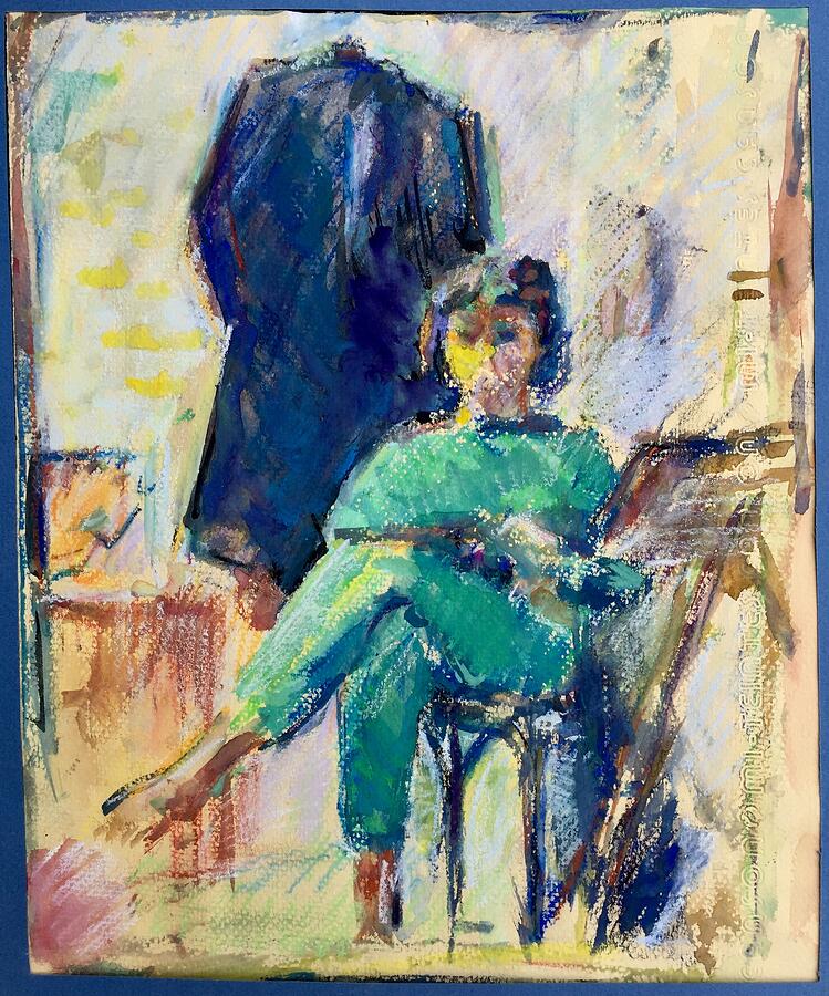 Self Portrait, Paris Pastel by Sarah Spector