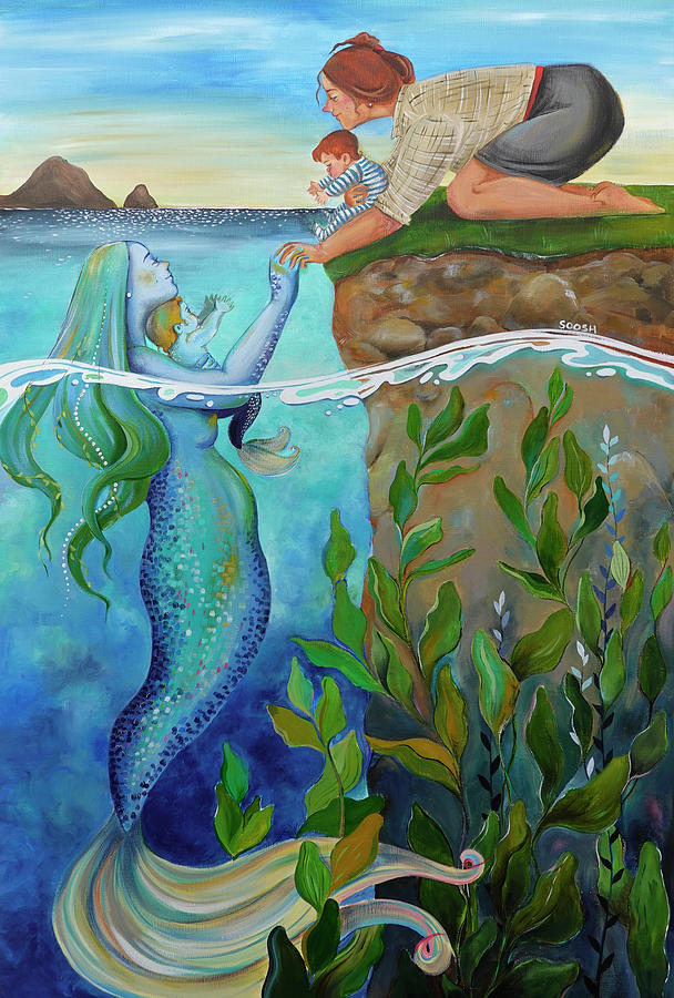 Mermaid Painting - Hello by Soosh