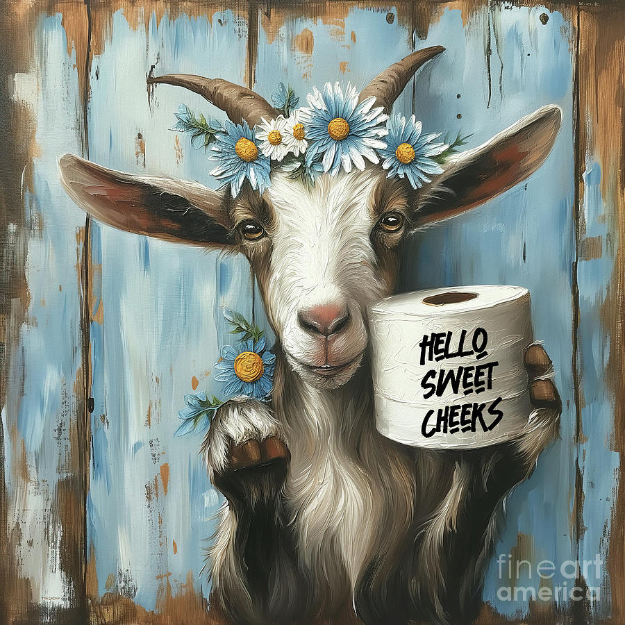 Hello Sweet Cheeks Painting by Tina LeCour