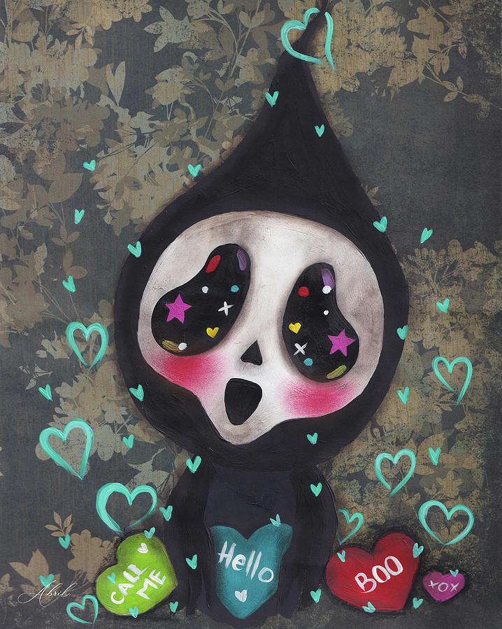 Hello Valentine Painting by Abril Andrade