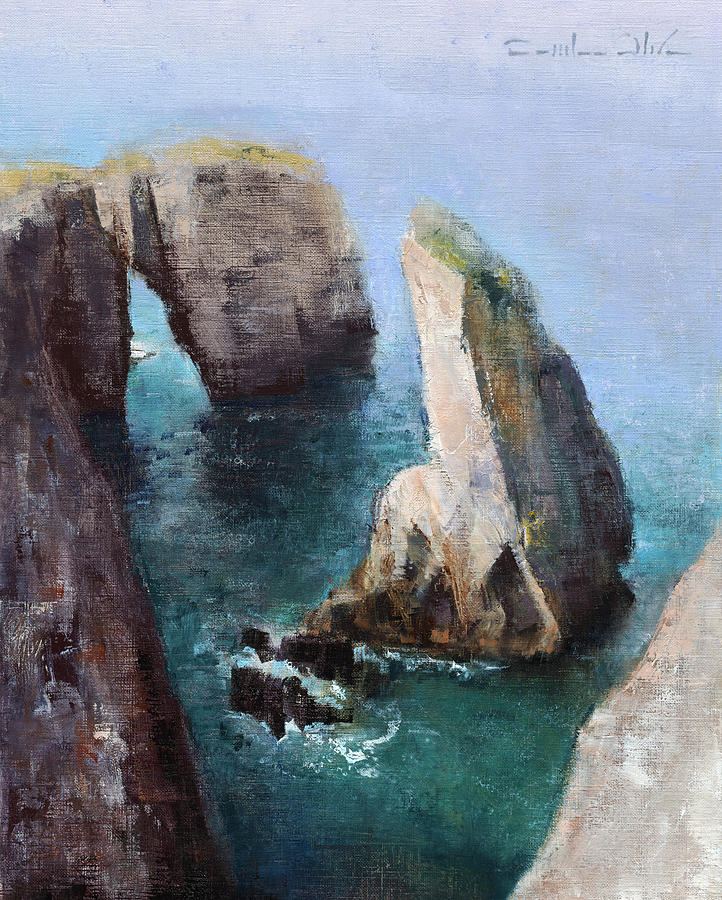 Impressionism Painting - Hells Cliffs by Carlos Carriles Olive