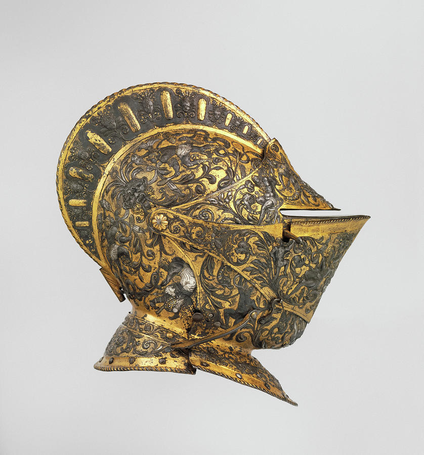 Helmet, Armor of Henry II, King of France Painting by French School ...