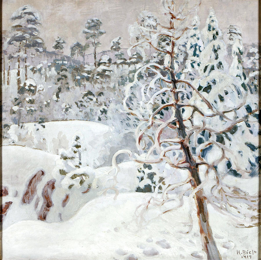 Helmi Biese 1867 1933 Winter Painting by Artistic Rifki - Pixels