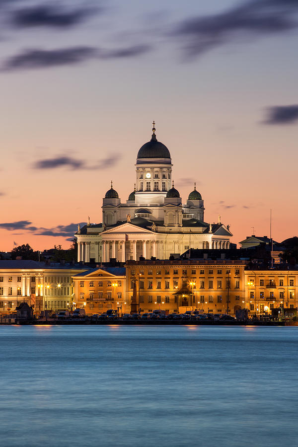 Helsinki Cathedral at dusk Photograph by Holger Leue