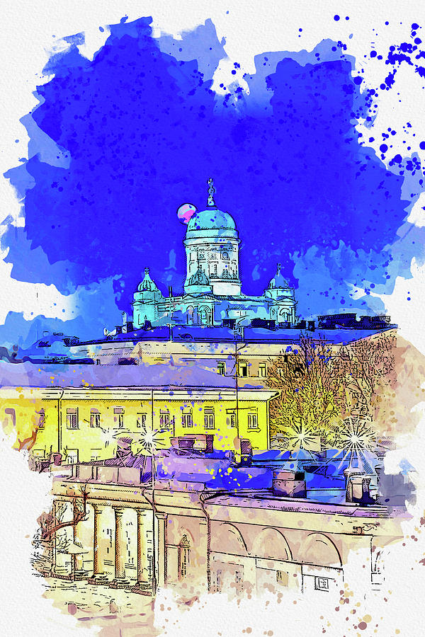 .helsinki Cathedral Painting