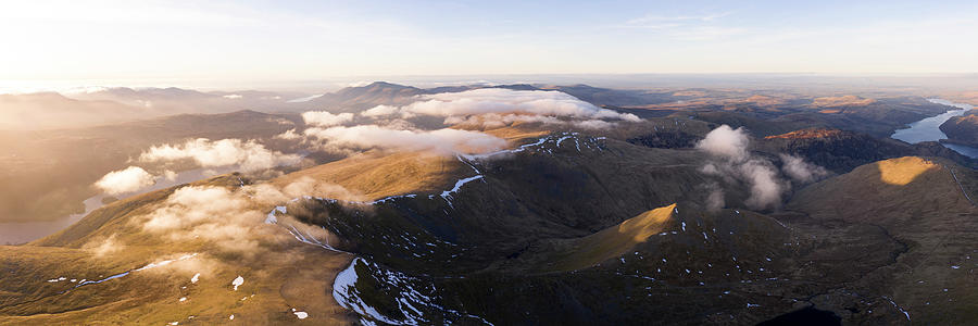 Helvellyn and Catstye Cam Aerial Lake District Photograph by Sonny Ryse