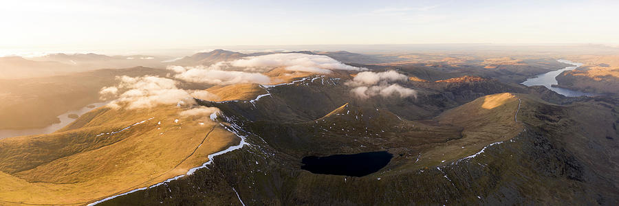 Helvellyn and Striding Edge Aerial Lake District Photograph by Sonny Ryse