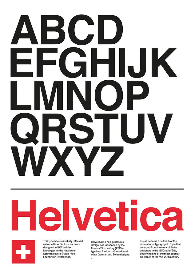 Helvetica Font Design Helvetica Typeface Design Painting by Julie ...