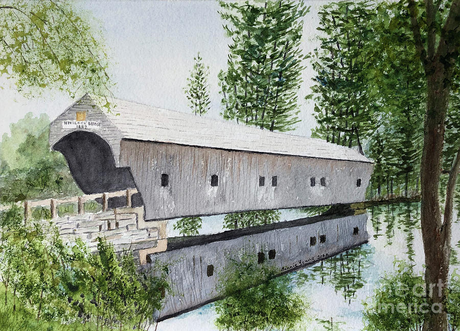 Hemlock Bridge Painting by Bonnie Young