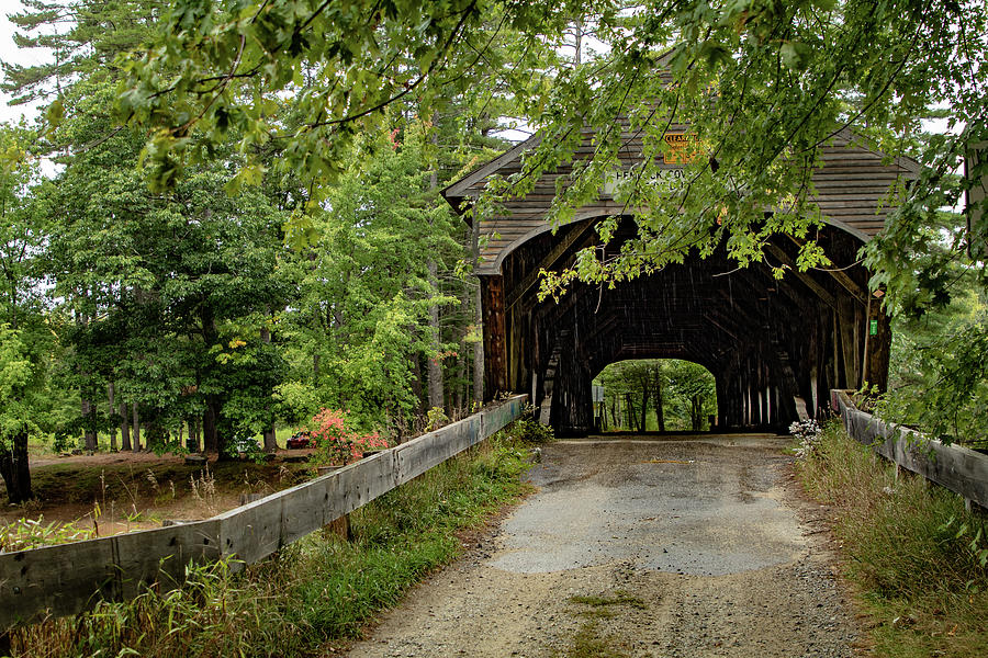 Hemlock Covered Bridge Fryeburg Maine Photograph by Jeff Folger