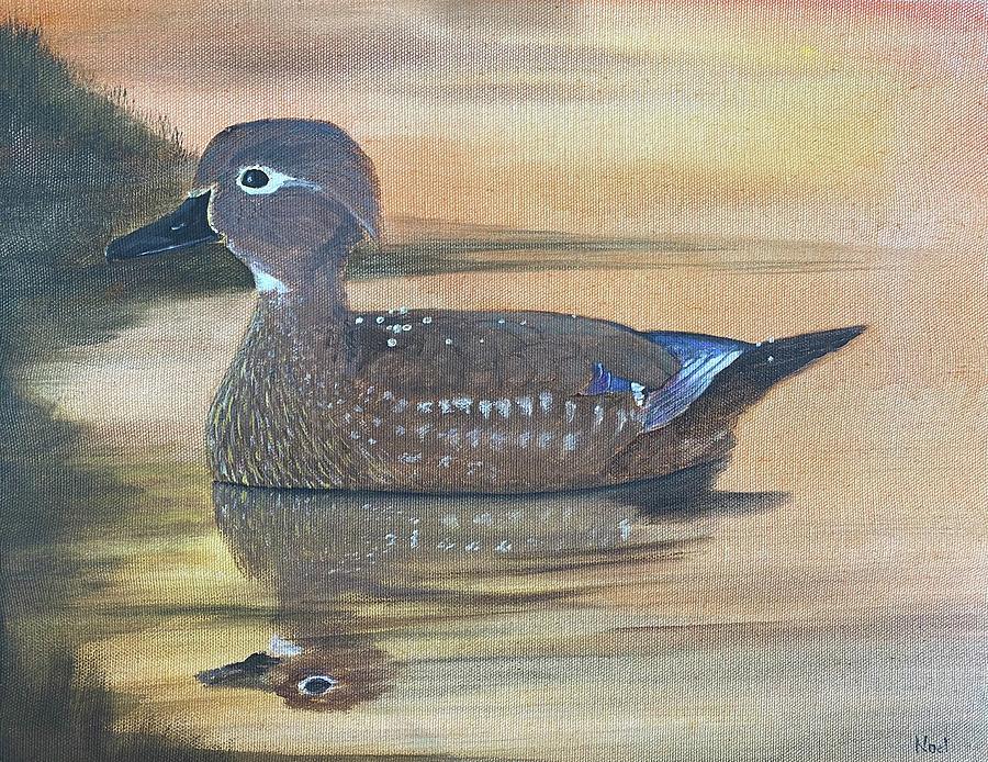 Hen Wood Duck Painting by Noel Cumbia - Fine Art America