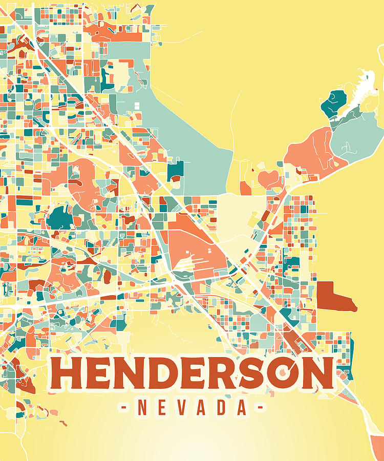 Henderson US map Digital Art by Alexandru Chirila - Pixels