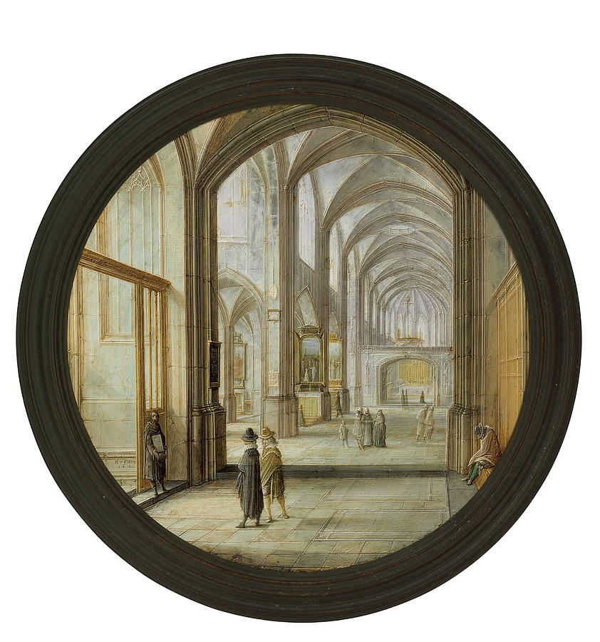 Hendrick van Steenwijck, the Younger  Cathedral interior Painting by MotionAge Designs