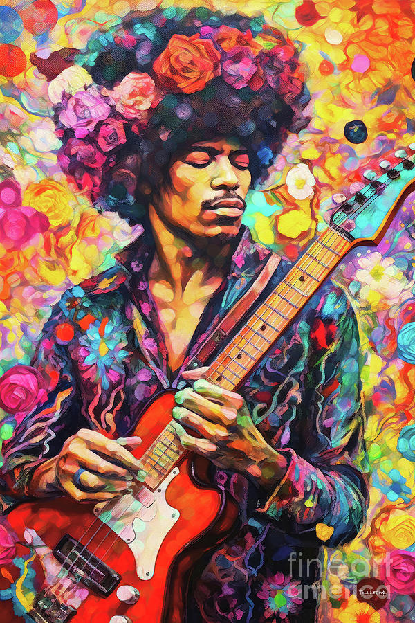 Jimi Hendrix Painting - Hendrix by Tina LeCour