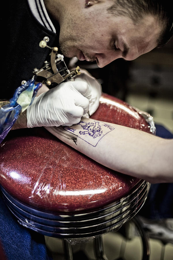 Henk Schiffmachers Hanky Panky, Tattoo Parlour, Amsterdam, Netherlands Photograph by Tim E White
