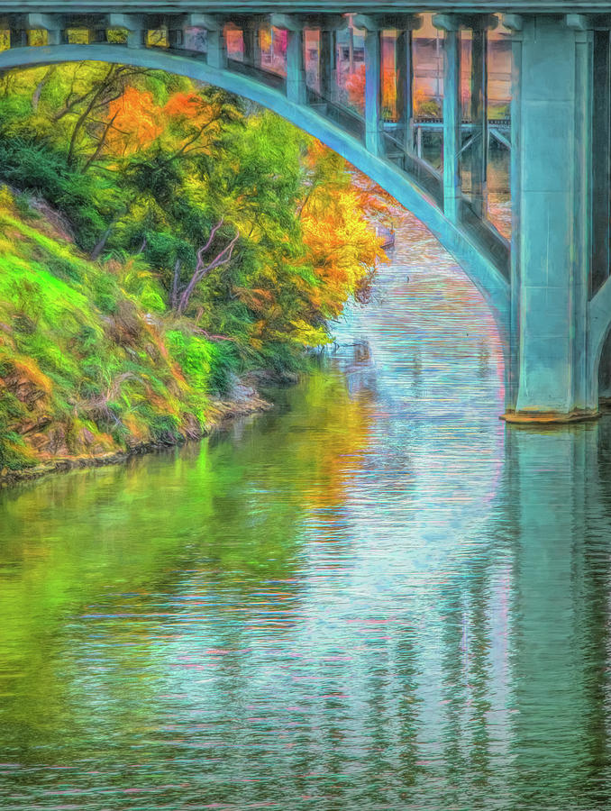 Henley Street Bridge Abstract, Knoxville Photograph by Marcy Wielfaert