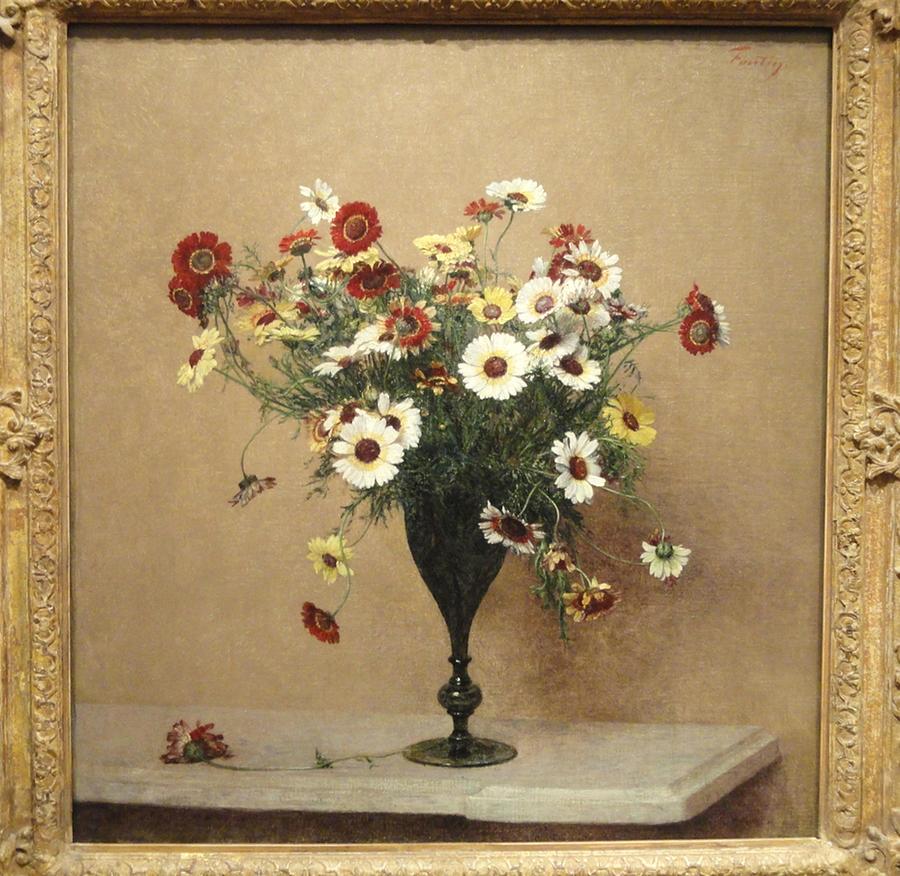 Henri Fantin-Latour - Chrysanthemums Painting by Les Classics