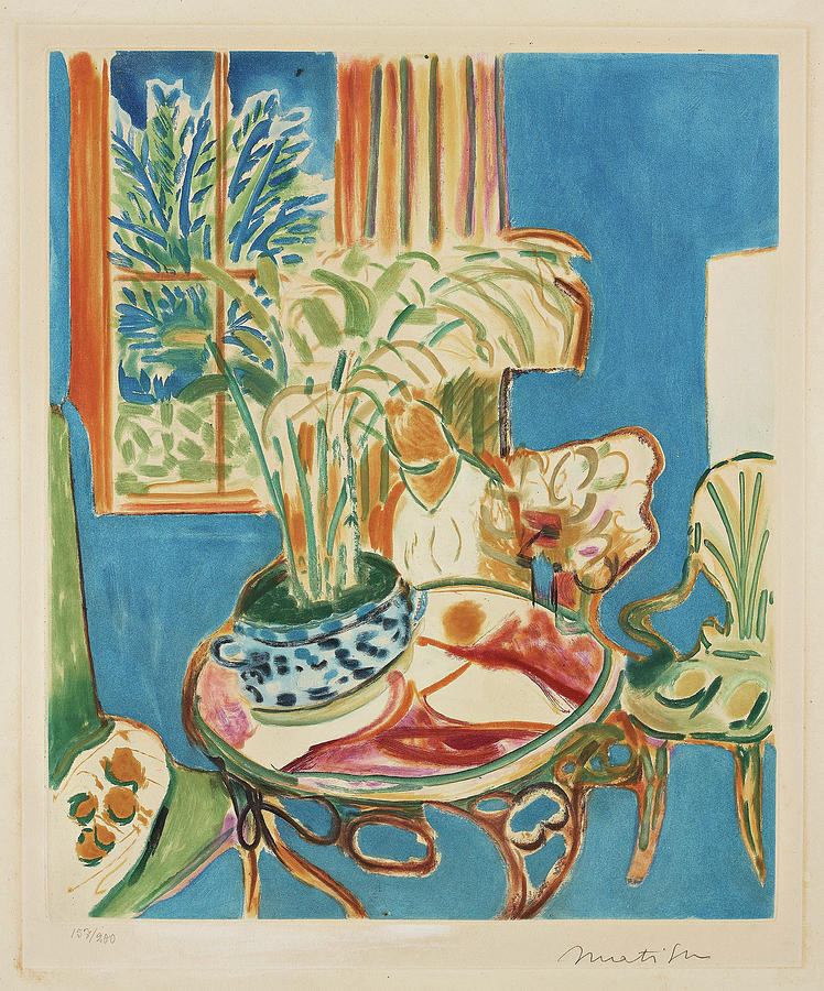 Henri Matisse After, Petit interieur bleu Digital Art by Pamela Kent ...