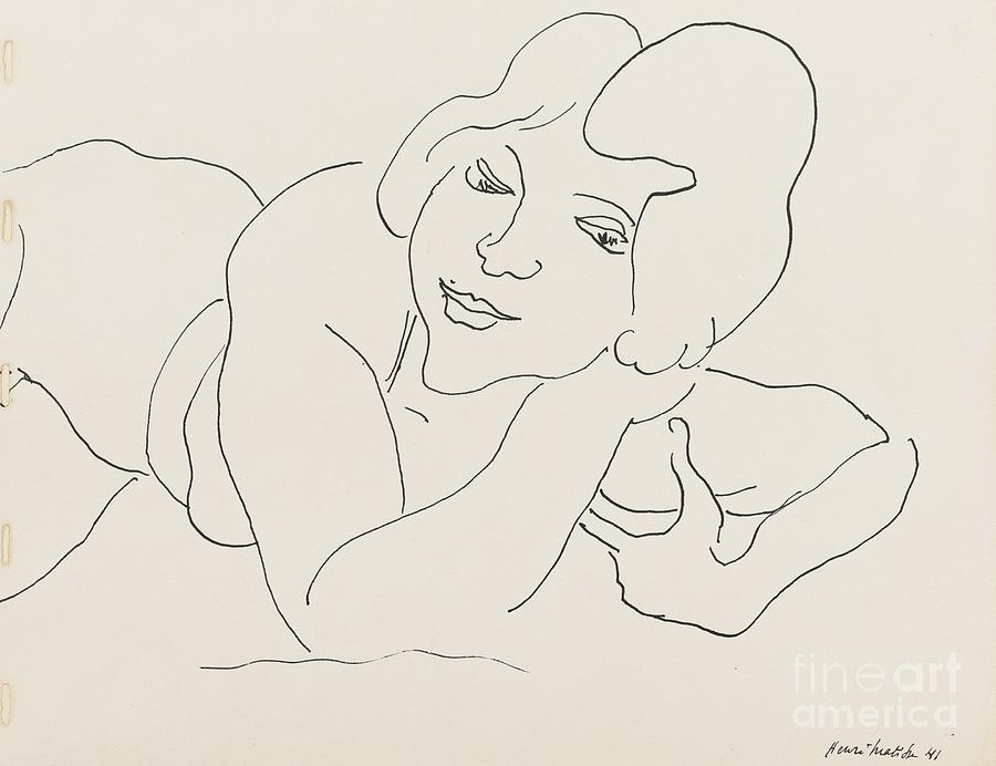Henri Matisse Painting - Henri Matisse Reclining woman by Artistic Rifki