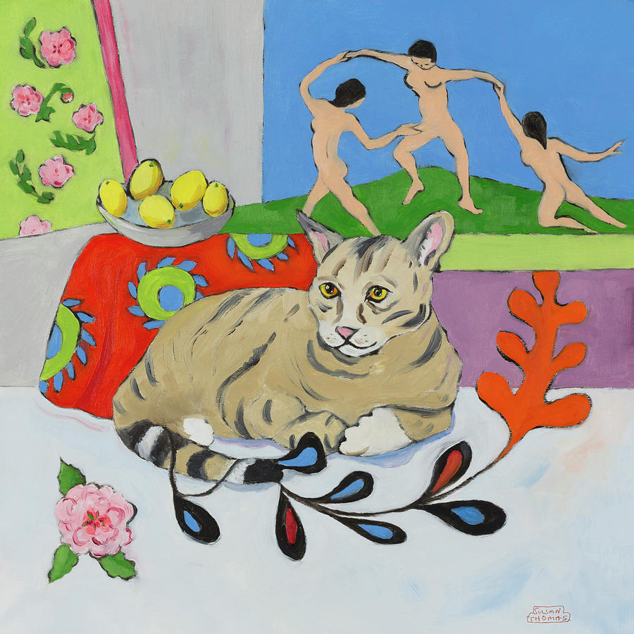 Henri Matisse s cat Painting by Susan Thomas