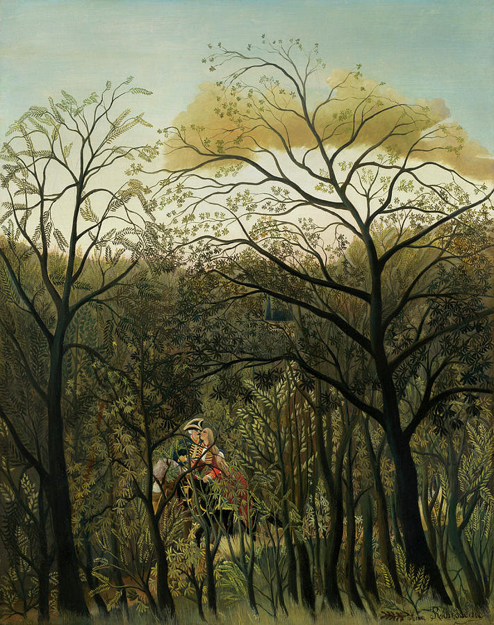 Henri Rousseau Rendezvous in the Forest Painting by Dan Hill Galleries ...