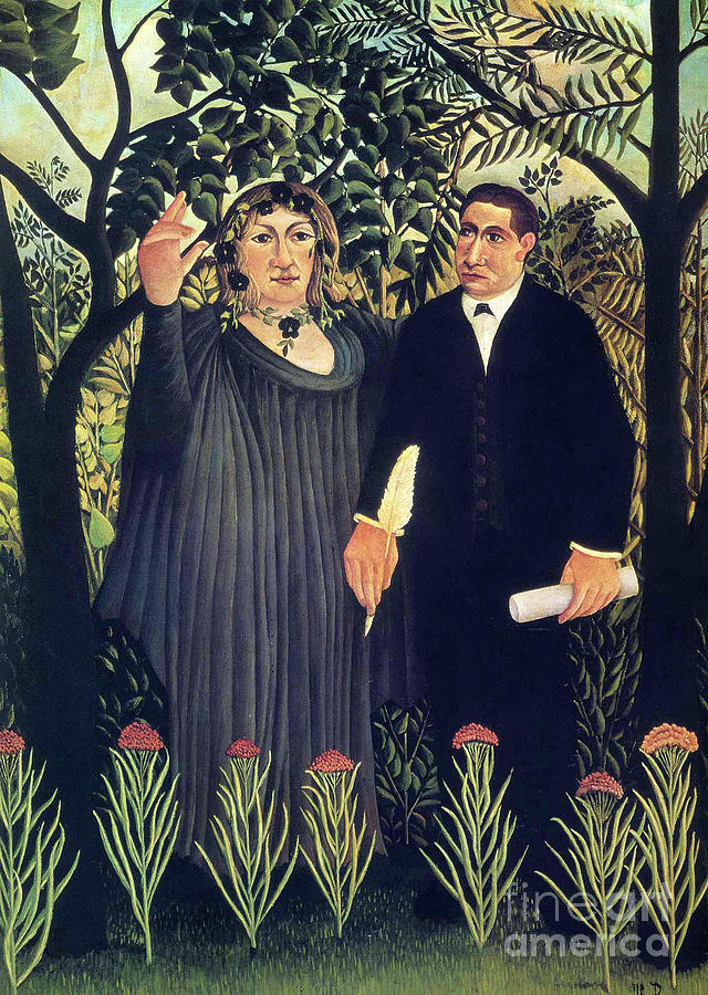 Henri Rousseau The Muse Inspiring the Poet Painting by - Henri Rousseau