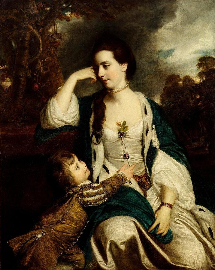 Henrietta Catherine Cholmley and Son Drawing by JoshuaReynolds | Fine ...