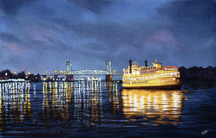 Henrietta III Evening Cruise Painting by Tesh Parekh
