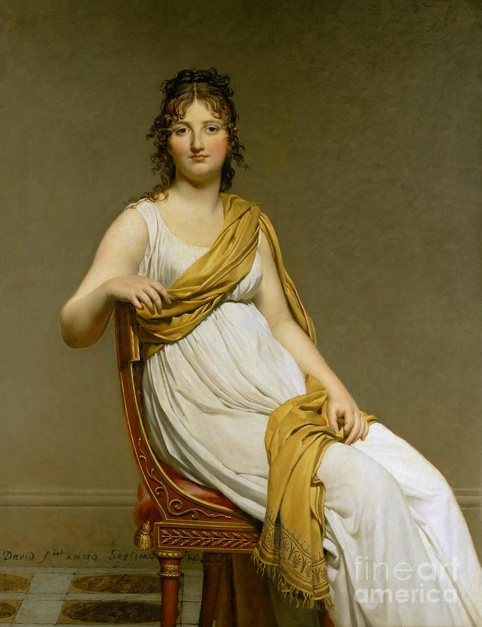 Henriette Verninac, born Henriette Delacroix, Eugene Delacroix sister Painting by Jacques-Louis David
