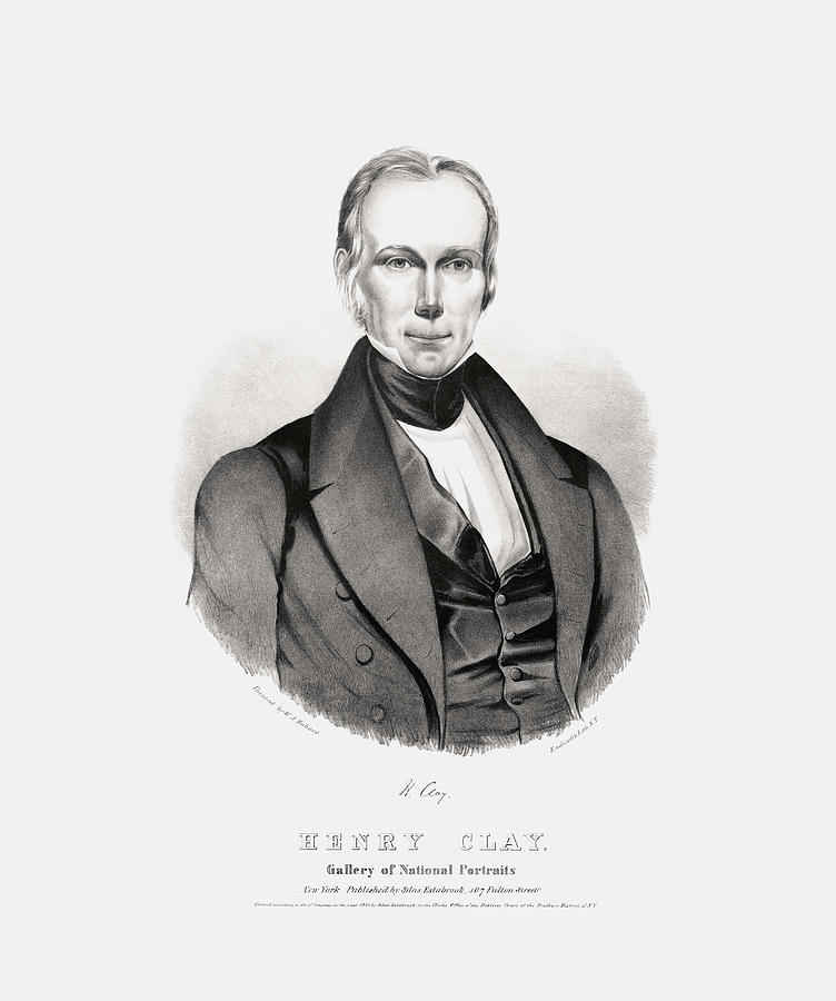 Henry Clay Portrait - William James Hubard Drawing by War Is Hell Store