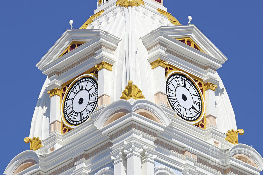Henry County Courthouse Clocktower in Napoleon Ohio  4222 Photograph by Jack Schultz