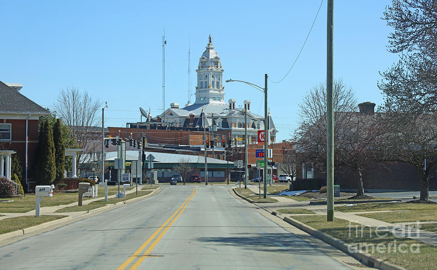 Henry County Courthouse Napoleon Ohio from Woodlawn Avenue 9932 Photograph by Jack Schultz