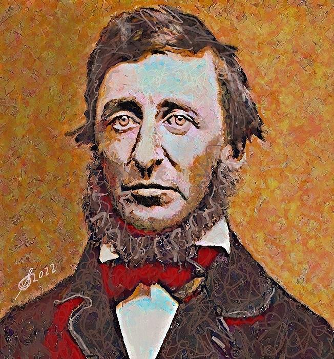 Henry David Thoreau Painting by Sol Luckman