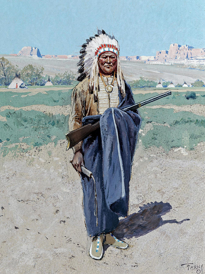 Henry Farny  Indian Chief Digital Art